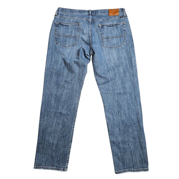 Lucky Brand 221 Straight Mens Blue Jeans Size 38x32 Cotton Stretch Durable Fit - Picture 2 of 8